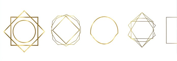 Gold Geometric Frames (1)