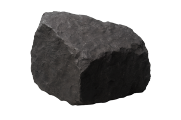 Basalt isolated on transparent white, with clipping path