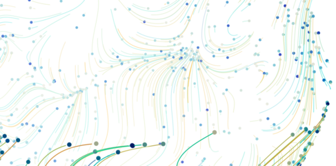 Abstract background with flowing lines and scattered dots. Perfect for modern designs.