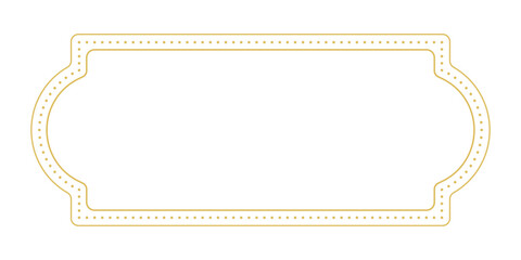 ゴールドのドット装飾が付いた豪華な横長フレーム素材