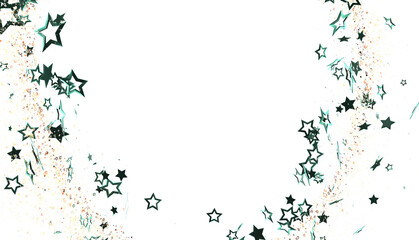Obraz premium Festive background with teal stars and glitter, perfect for holidays or celebrations.