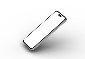 High-quality image of a modern smartphone with a blank screen, perfect for app presentations or website mockups.