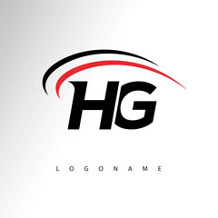 HG Modern Minimalist Letter Monogram Logo - Sleek Stylish Branding & Visual Identity Design