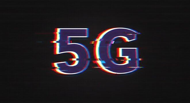 5G Network Glitch Art: Digital Distortion