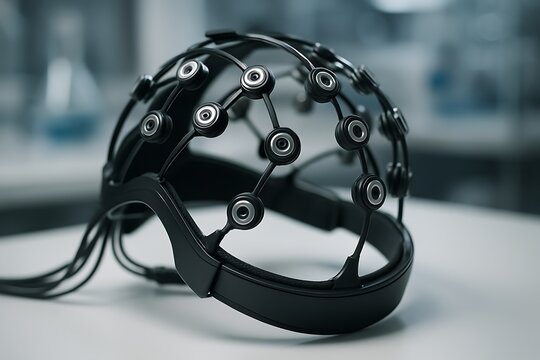 Advanced eeg headset with numerous electrodes for brainwave monitoring