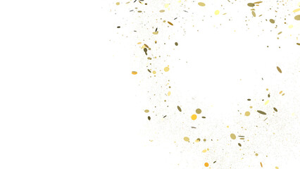 Obraz premium Multicolor confetti abstract background with a lot of falling pieces, isolated on a white background.