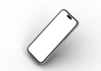 High-quality stock photo of a modern smartphone with a blank screen, perfect for app presentations or website design.