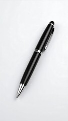 Black ballpoint pen on white background (5)