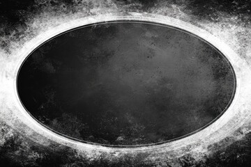 Oval frame with distressed texture