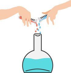 実験するグラフィック素材イラスト