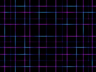 Abstract grid pattern with vibrant neon lines