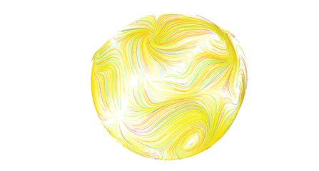 Intricate, swirling lines create a vibrant yellow sphere. Perfect for abstract backgrounds.