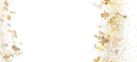 Abstract background with golden percentage symbols. Perfect for sale banners, promotions, and...