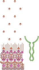 Mughal Motif Ornament Seamless Pattern Multi Color Motif Background
