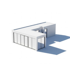 3d model of a modern house design
