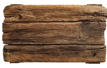 Naklejka premium Weathered, horizontal, rustic wood plank sign