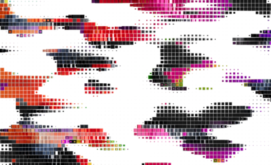 Colorful square pixel art.  Modern digital mosaic design. Abstract background image.