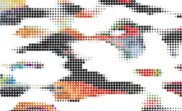 Abstract Colorful Dot Pattern Background