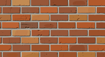 Obraz premium Illustration of a brick wall