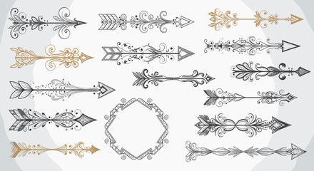 Fototapeta premium Decorative arrows and frame