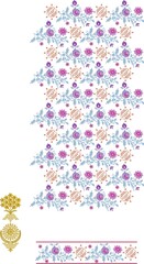 Mughal Motif Ornament Seamless Pattern Multi Color Motif Background
