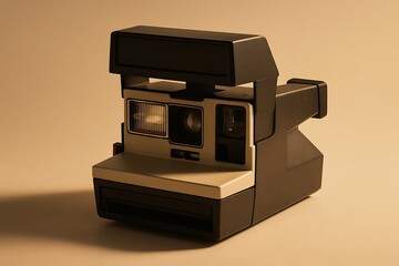 Fototapeta premium Vintage polaroid camera with classic design