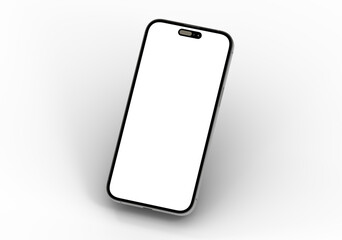 High-quality stock photo of a modern smartphone with a blank screen, perfect for app presentations and website designs.