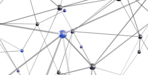 3D rendering of a complex network. Ideal for tech,  business, and communication concepts.