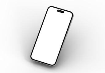 High-quality image of a modern smartphone with a blank screen, perfect for app presentations or website mockups.