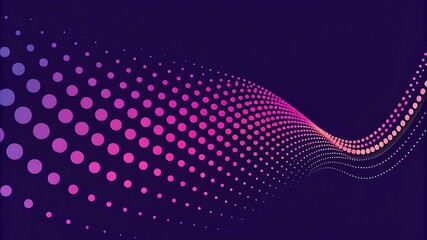 Flowing dots gradient abstract background purple