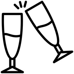 champagne icon for christmas , website, application, printing, document, poster design, etc