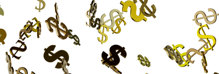 dollar symbol, 3d render illustration