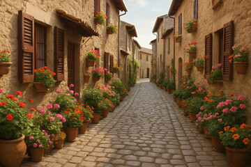 Obraz premium narrow street in the old town of dubrovnik croatia