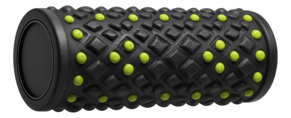 Foam roller with textured surface for post-training muscle recovery