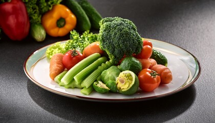mixed vegetables food ai generated