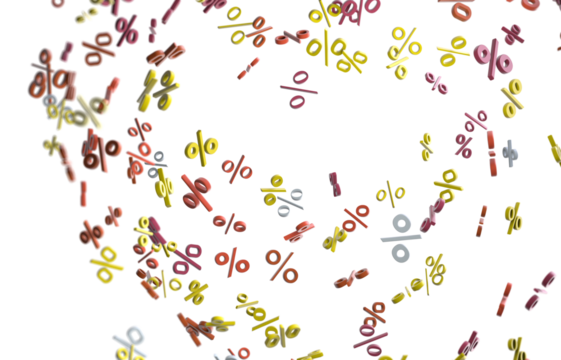 percent sign percentage icon interest rate