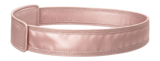 Pink satin belt with decorative trim for dance rehearsals