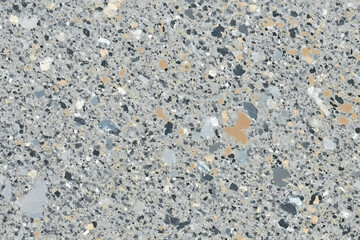 Seamless polished marble surface with gray speckles. flat lay view, Terrazzo-style concrete surface.