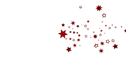 Red Stars Scattered on White Background