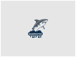 premium shark logo design vector, vector and illustration,