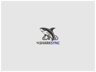 premium shark logo design vector, vector and illustration,