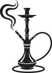 Shisha Vector Black Silhouettes on White Background
