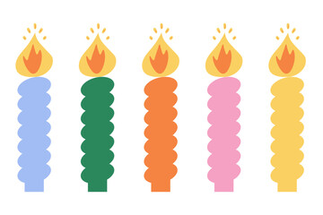 Festive candles. Cake decor