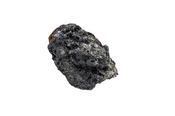 Natural rough galena stone on isolated background