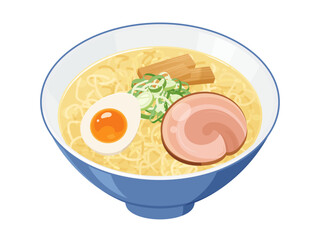 塩ラーメンのイラスト素材