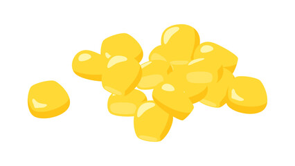 コーンの粒のイラスト素材