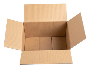 Empty Cardboard Box: Packaging, Shipping, and Delivery Concept