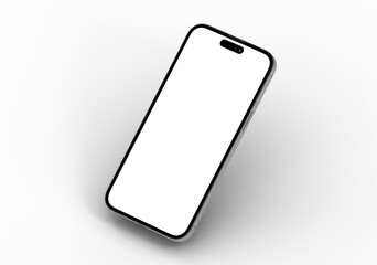 High-quality image of a modern smartphone with a blank screen, perfect for app presentations or website mockups.
