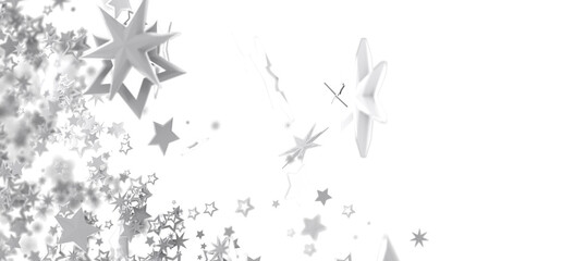 Beautiful silver stars burst background perfect for celebrations, holidays, or festive designs.