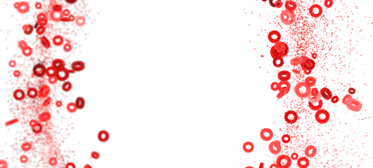 Abstract background with red circle confetti. Perfect for festive designs and celebrations.